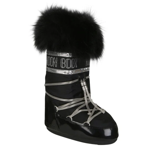 Moon Boot Women's Glamour Boots - Black - 2.5-5 - Black Image 1