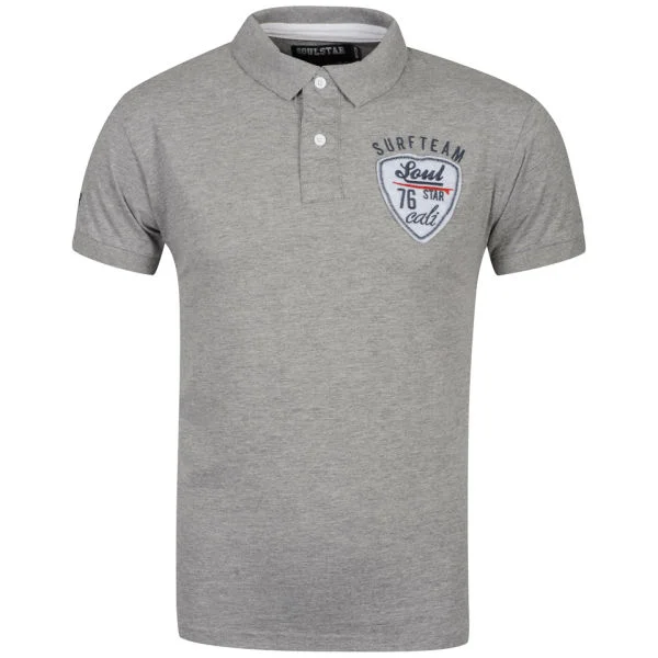 Soul Star Men's Newbay Polo Shirt - Grey - S - Grey Image 1