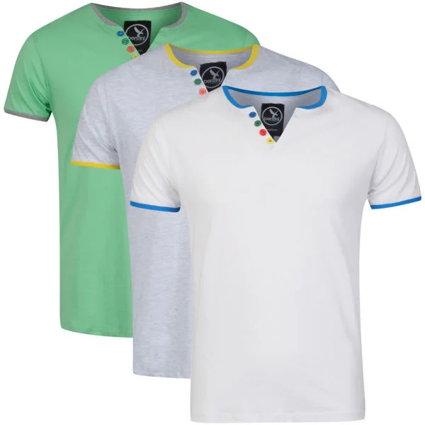 Benzini Men's Gogle 3-Pack T-Shirts - White/Green/Ash - S - White/Green/Ash Image 1