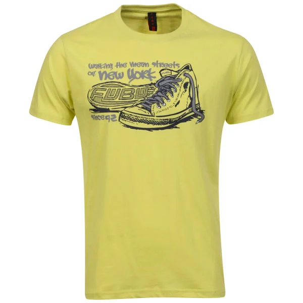 FUBU Men's Sneaker T-shirt - Yellow - S - Yellow Image 1