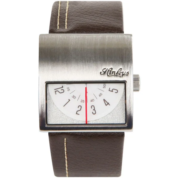 Henleys Leather Strap Watch Image 1