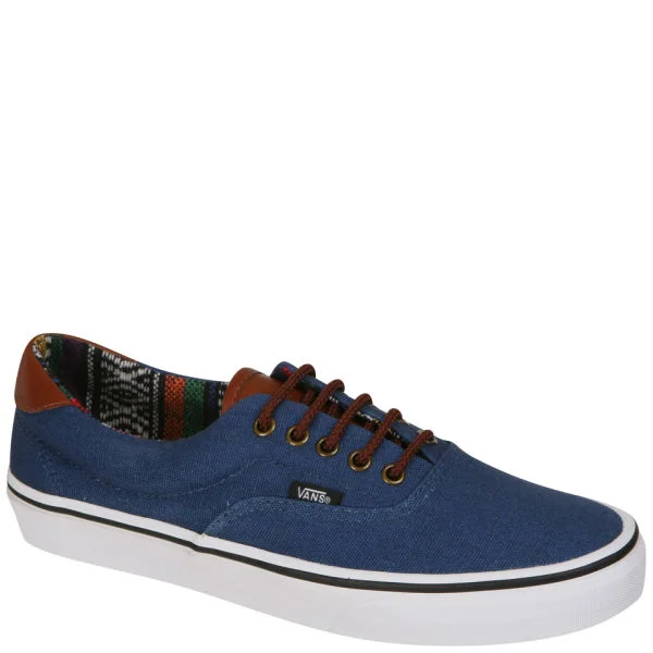 Vans ERA 59 Canvas and Leather Trainers - Navy / Gaute - 6 - Navy/Gaute Image 1