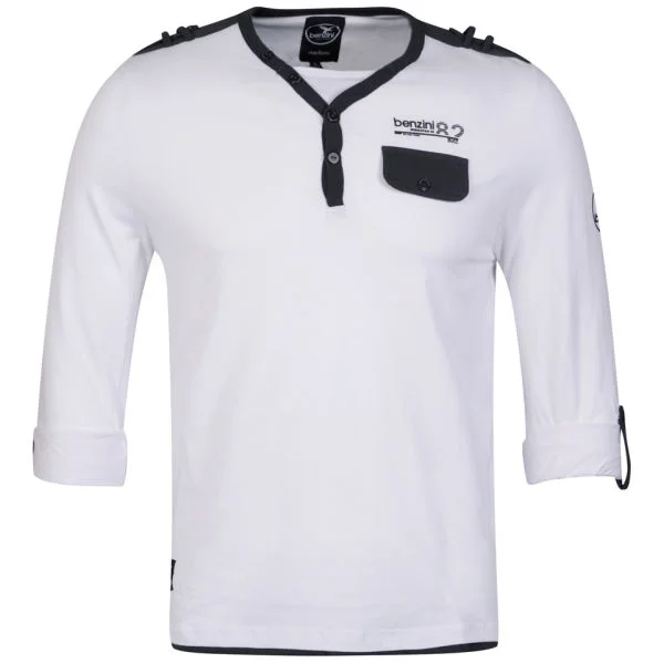 Benzini Men's Lendal Long Sleeve T-Shirt White - S - White Image 1