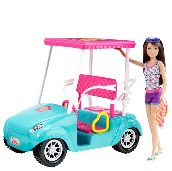 Barbie Golf Cart with Skipper Doll Image 1