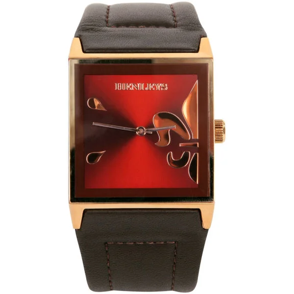 Henleys Square Face Leather Strap Watch Image 1