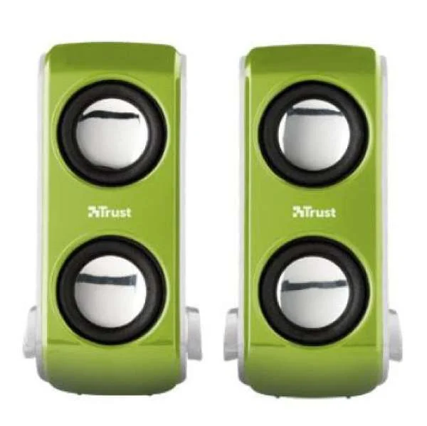 Trust Portable Notebook Speakers - Lime Green Image 1