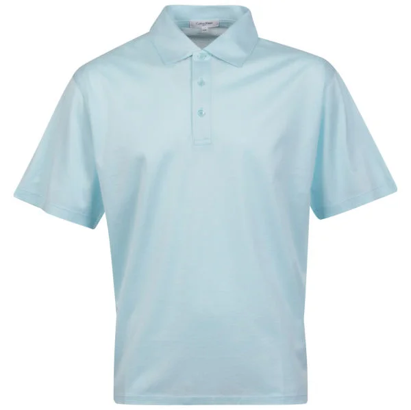 Calvin Klein Men's 3 Button Golf Polo - Blue/White - M Image 1