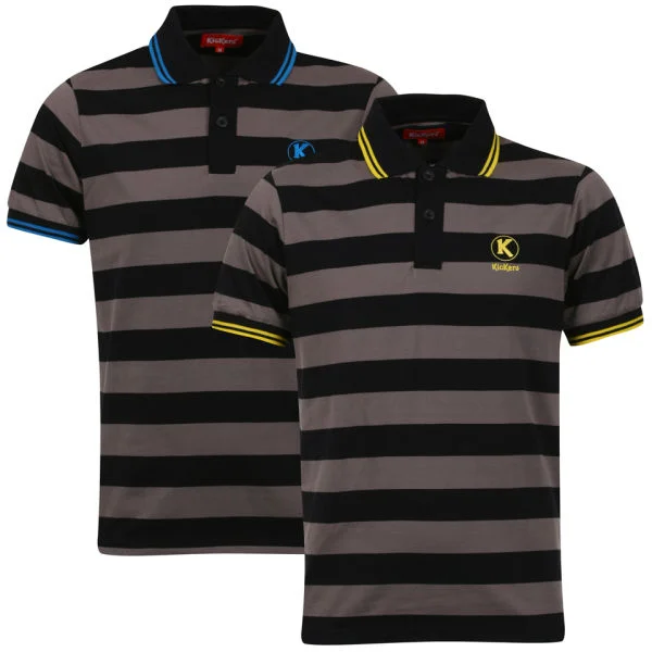 Kickers Men's Lambeth 2-Pack Polos - Charcoal - S Image 1