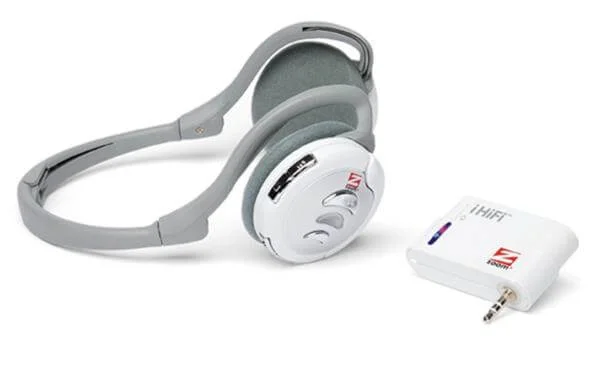 Zoom iHiFi Wireless Bluetooth Headphones & Universal 3.5mm Jack Transmitter Bundle Image 1