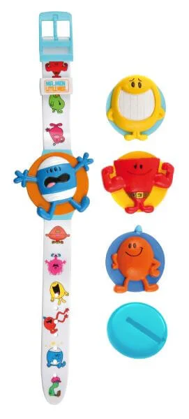 Mr Men Boys Interchangable Watch & Badge Clip Image 1