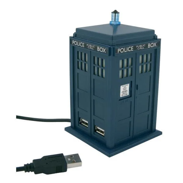 Doctor Who:Tardis USB 4 Port Powered Hub Station Image 1