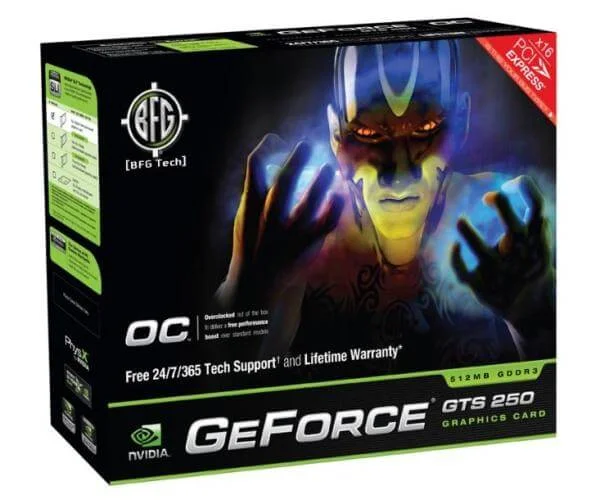 BFG GeForce GTS 250 OC 512MB DDR3 Image 1