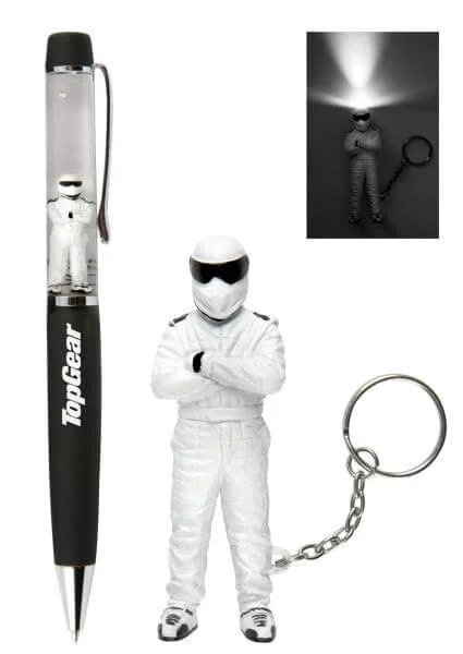 Top Gear Stig LED Keychain Mini Torch And Floating Pen Gift Set Image 1