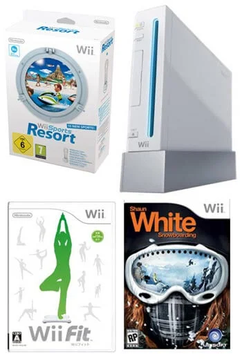 Wii Console (Including Wii Sports Resort, Shaun White Snowboarding & Wii Fit) Image 1