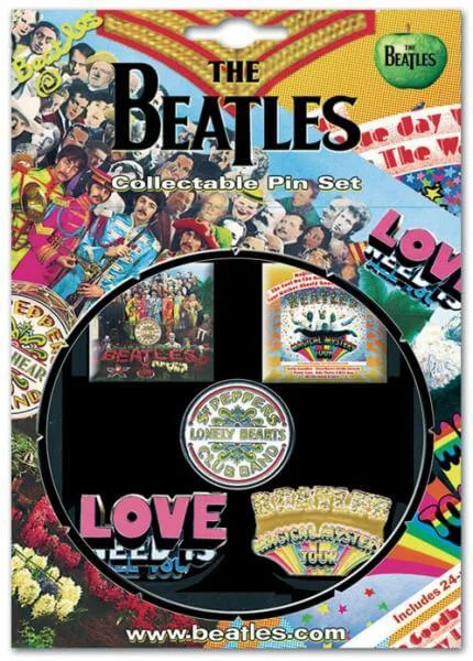 Beatles Sgt Pepper And MMT 1967 Collection 5 Pin Badge Set Image 1