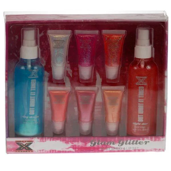 X-Factor Gift set - 2 x 100ml Body Spray 6x Lip Gloss Image 1