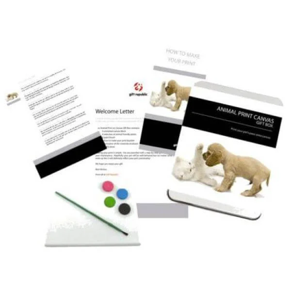 Animal Print Canvas Gift Box Image 1