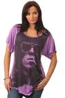 House Of The Gods - Keith Richards Ladies T-Shirt - Dirty Purple - XS - Purple Image 1