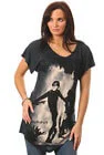 House Of The Gods - Bauhaus - Bela Lugosi Ladies T-Shirt - Washed Black - XS - Black Image 1