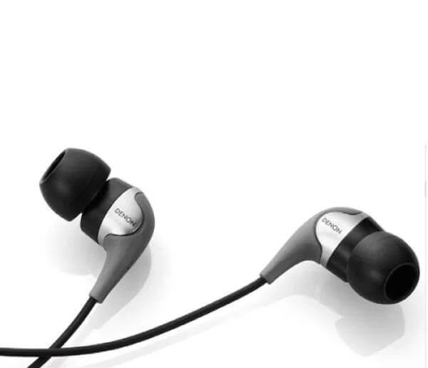 Denon AH-C360 Inner Ear Stereo Headphones - Silver Image 1