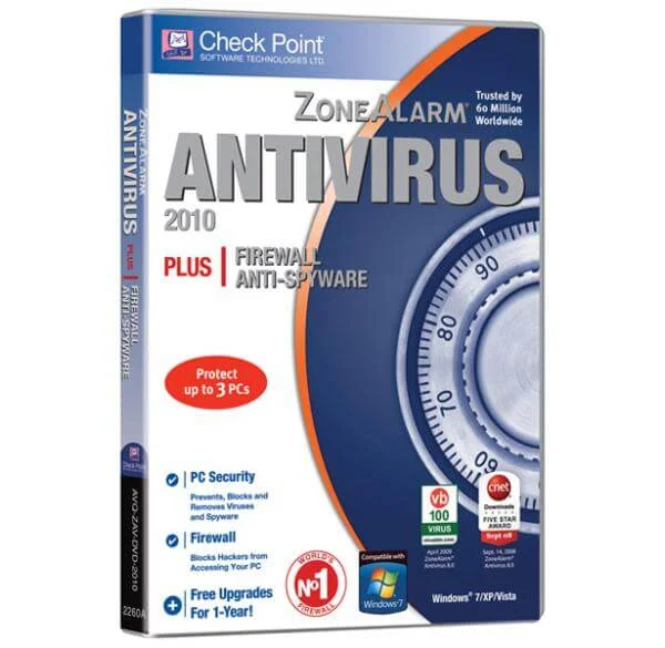 ZoneAlarm AntiVirus 2010 3 User 1 Year Image 1