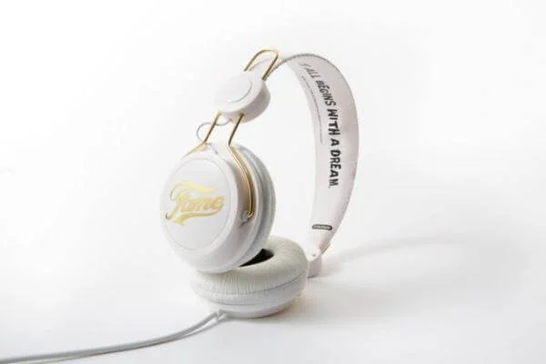 Coloud Fame Headphones - White / Gold Image 1