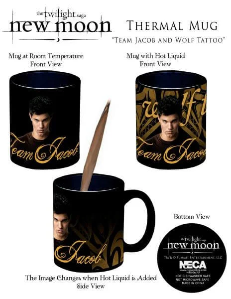 Twilight New Moon - Thermal Mug Team Jacob And Wolf Tattoo Image 1