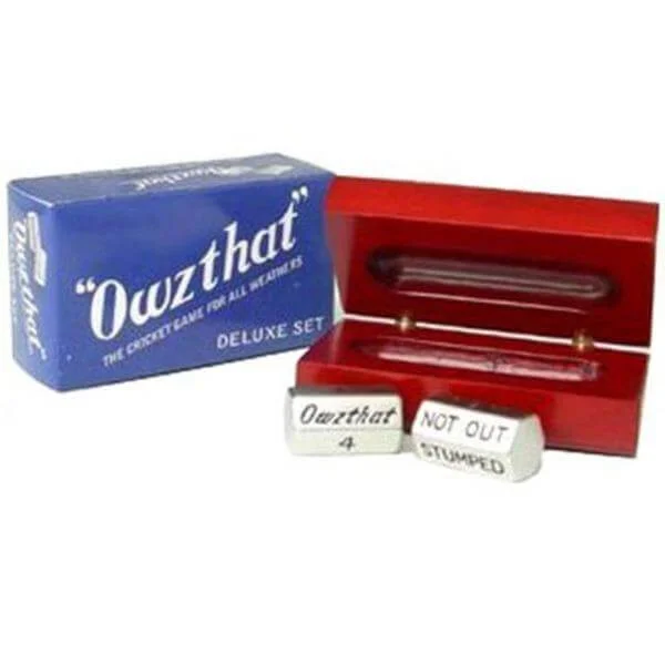 Deluxe Owzthat Cricket Game In Wooden Box Image 1
