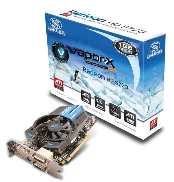 Sapphire HD5770 1GB VAPOR-X Graphics Card Image 1
