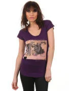 Religion Ladies Camera Girl T-Shirt - Aubergine - XS Image 1