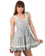 Yumi Tilly floral lace Dress - Blue - S - Blue Image 1