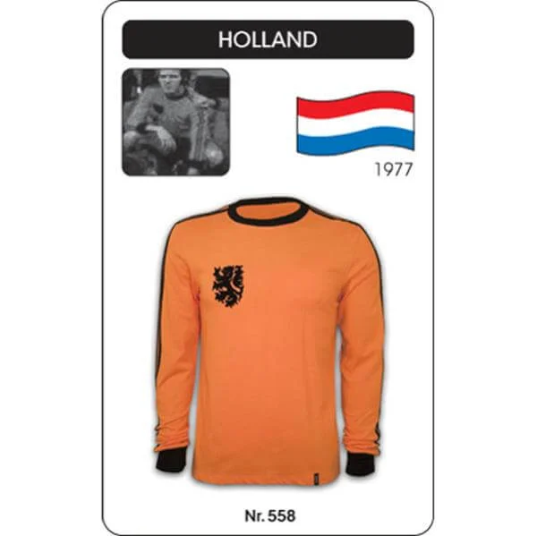 Holland 1974 Short Sleeve Retro Football Shirt - S - Orange Image 1