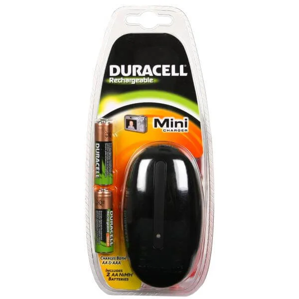 Duracell Plug-in Mini Charger inc 2 x AA 1700mAH Image 1