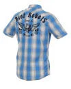 Firetrap Men's Steak Check Shirt - Aquamarine - S - Blue Image 1