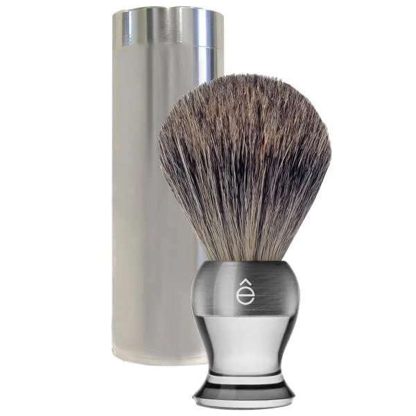 eShave Travel Shave Brush Plastic Handle Image 1