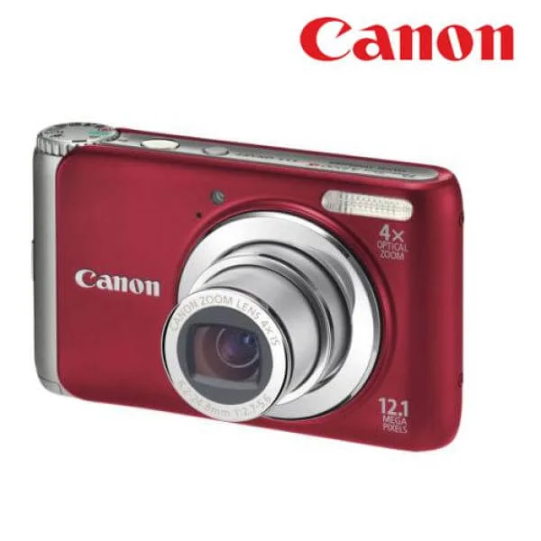 Canon PowerShot A3100 IS 12.1MP 4x Optical Zoom 2.7 Inch LCD - Red Image 1