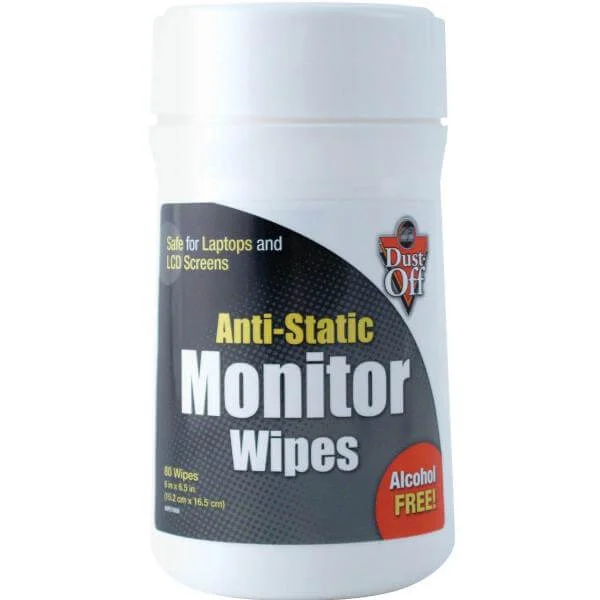 Dust-Off Anti-static Monitor Wipes - 80 wipes Image 1