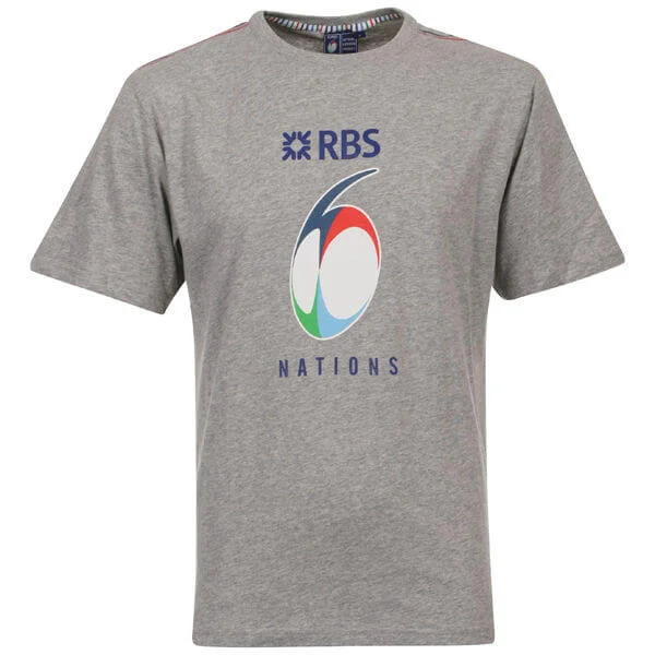 Rugby 6 Nations Tournament Logo T-Shirt-Grey - S Image 1