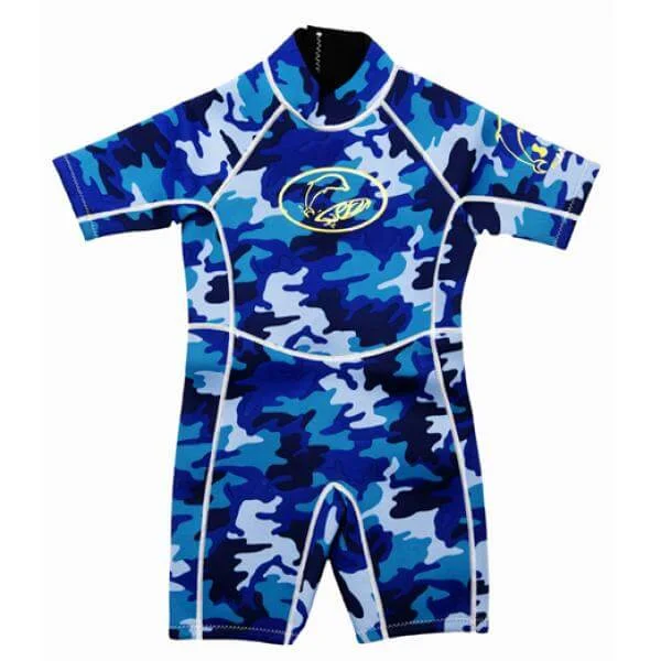 Jakabel Surfit Shorty Wetsuit - Blue Camou - XS (12-24 Months) - Blue Image 1