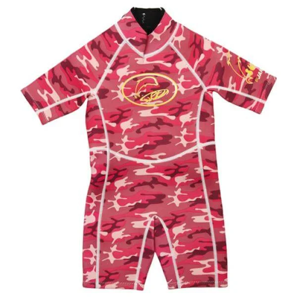Jakabel Surfit Shorty Wetsuit - Pink Camou - XS (12-24 Months) - Pink Image 1