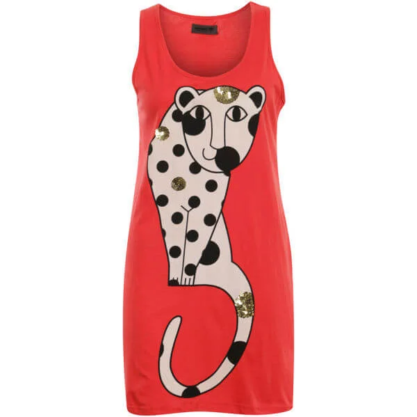 nümph Womens Amore Cheater T - Shirt - Vision Red - L - Red Image 1