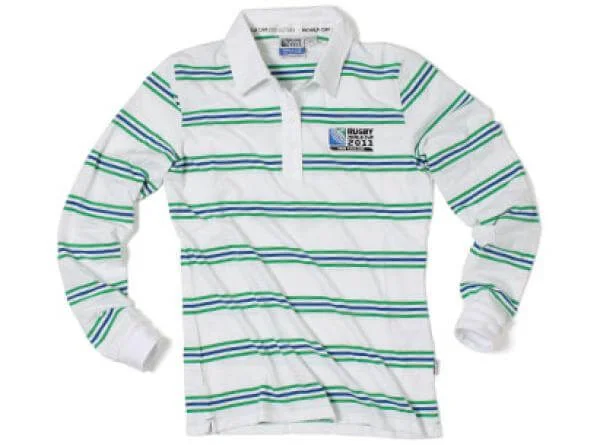 Rugby World Cup 3 Stripe Rugby Women's - White/Multi - 8 - White Multi Image 1