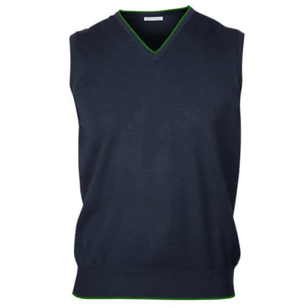 John Smedley Percy V-Neck Slipover - S - Navy Image 1