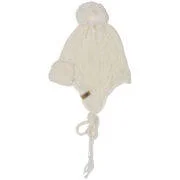 Diesel Bobble Knit Trapper Hat - One Size - Cream Image 1