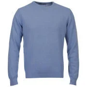 Romeo Gigli Men's Italian Crew Neck Cashmere Jumper - Sky - M - Sky Blue Image 1