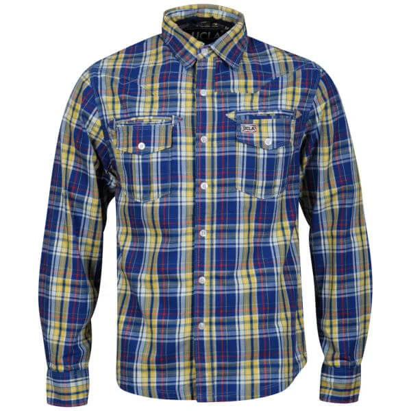 UCLA Men's Aguilar Check Shirt - Yellow Check - S - Yellow Image 1