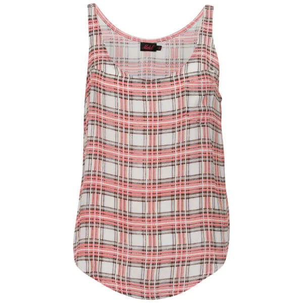 Motel Women's Vanessa Vest - Tartan - XS - Pink Multi Image 1