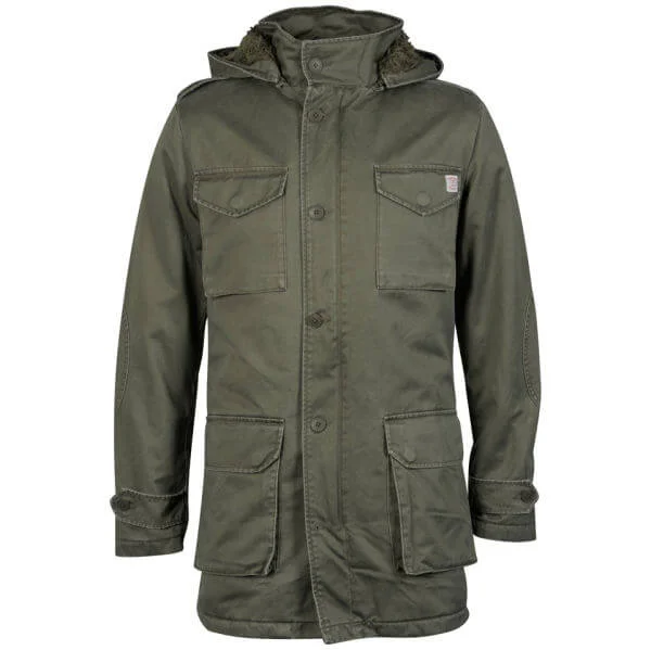 Jack & Jones Vintage Men's Winner Parka Coat - Khaki - S - Green Image 1