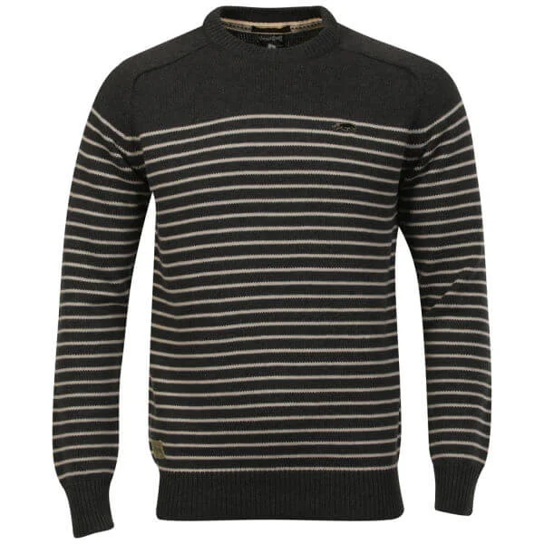 Jack & Jones Vintage Men's Seal Stripe Crew Neck - Grey - S - Grey Image 1