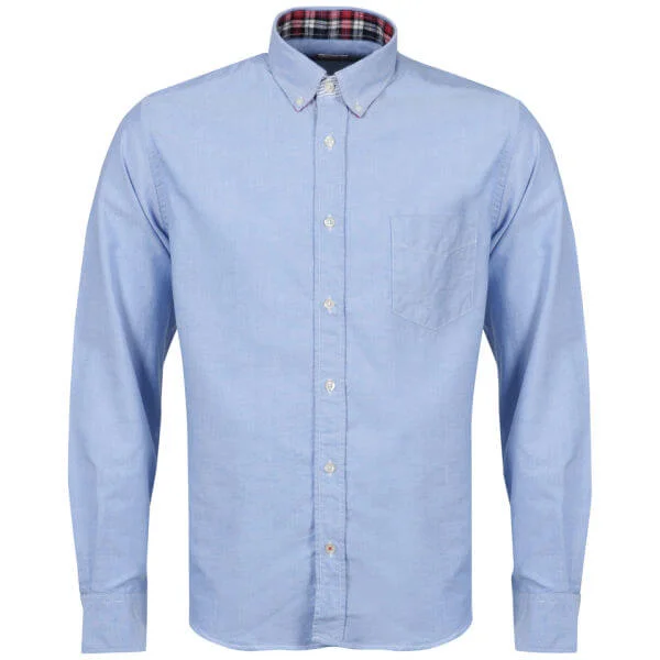 Hartford Men's Button Down Oxford Shirt - Blue - S - Blue Image 1